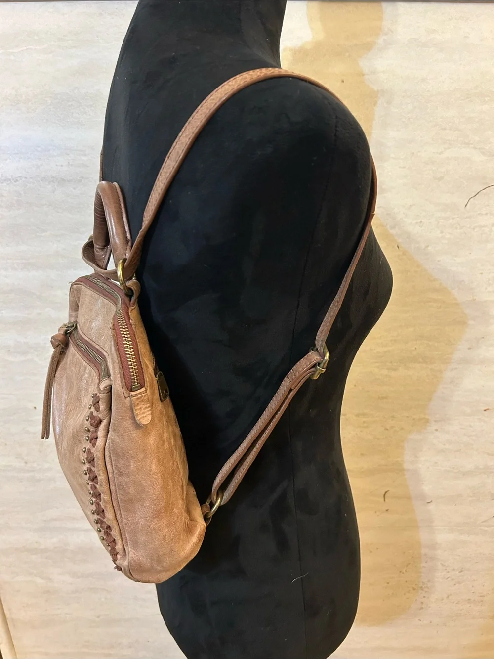 The Sak Loyola Leather Convertible Mini Backpack